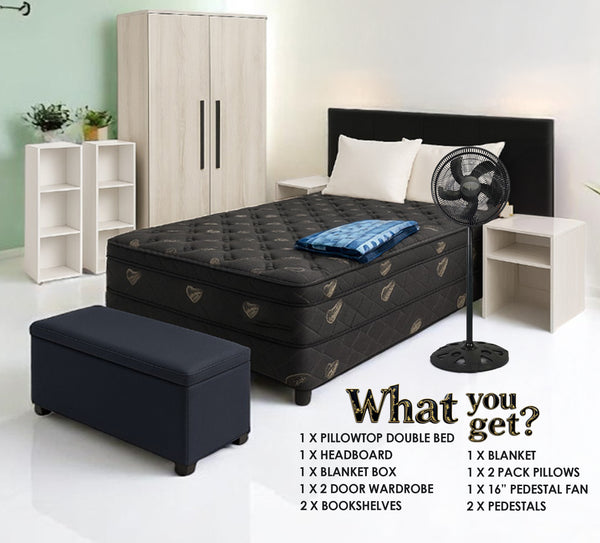 Bedroom Bundle Upgrade Double PillowTop Bed (Limited Time Combo)