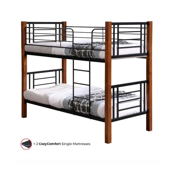 Wooden&steel bunk bed