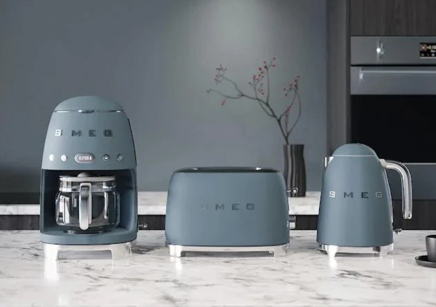 Smeg Kettle & Toaster Retro Matte Combo Storm Blue