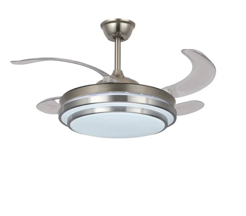 Retractable ceiling Fan with LED Light