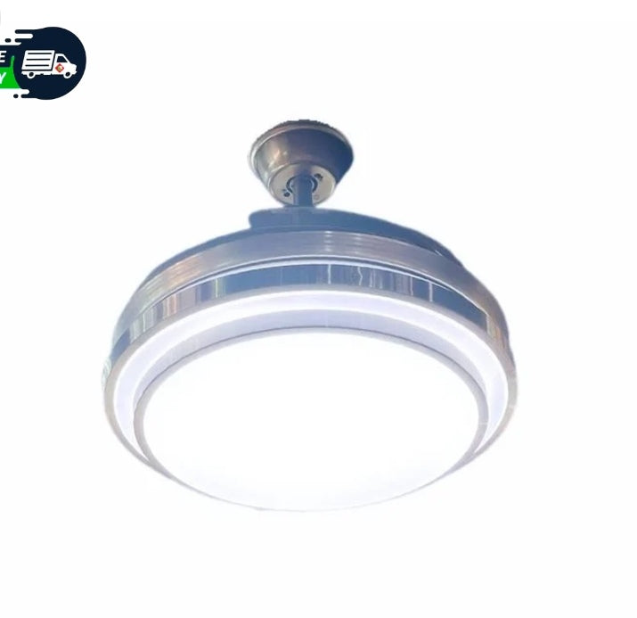 Retractable ceiling Fan with LED Light